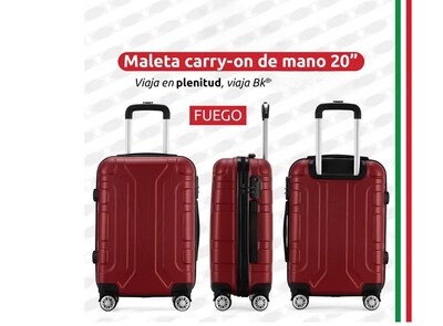 Foto 2 | Foto 2 | Maleta De Viaje Rígida Carry On De Mano Cabina Modelo Fuego 20 Pulgadas 10 Kg Con Candado Seguridad
