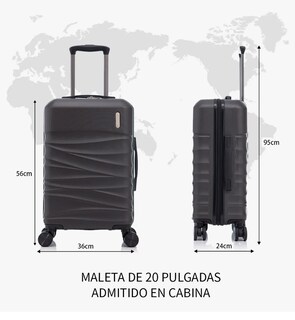 Foto 4 | Foto 4 | Maleta Cabina 20'' Rigida Con Portavasos 10kg Ruedas 360°