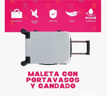 Foto 2 | Foto 2 | Maleta De Cabina 10kg Rigida Con Portavaso Equipaje De Mano