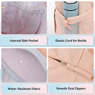 Foto 5 | Foto 5 | Bolsa De Gimnasio Maxtop Para Mujer, Bolsa De Viaje Rosa Con Colchoneta De Yoga - Venta Internacional.