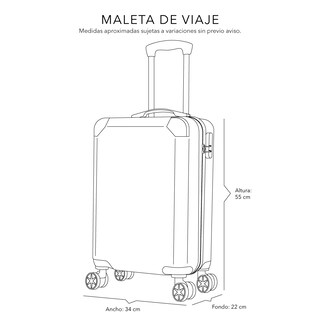 Foto 8 | Foto 8 | Maleta De Mano Viaje Rigida Con Ruedas 10kg Color Megro Estilo 2