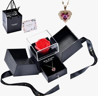 Foto 1 | Foto 1 | Collar Xtellar De Corazón De San Valentín Y Regalo De Flor Eterna
