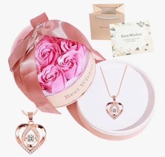 Foto 3 | Foto 3 | Flor Xtellar Eterna Con Collar De Corazón Regalos Para Mujer