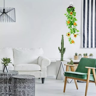 Foto 4 | Foto 4 | Plantas Artificiales Colgantes BELUG con Girasol Verde 4 Piezas