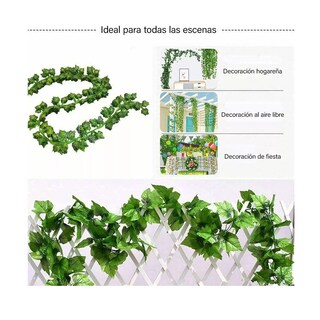 Foto 3 | Foto 3 | Plantas Artificiales Hiedra Decorativa De 2.1m, 12 Tiras Eo Safe Imports Esi-13173 Verde