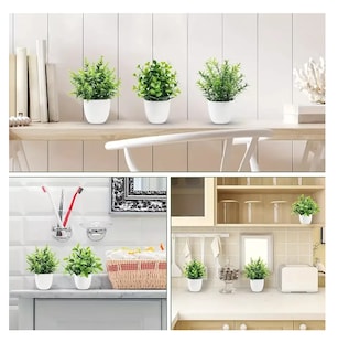 Foto 5 | Foto 5 | Planta Artificial Con Macetas Decorativas Bonsai 6 Piezas Verde