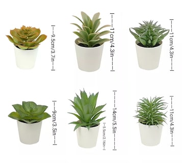 Foto 4 | Foto 4 | Plantas Suculentas Artificiales Macetas Decorativas Bonsai