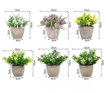 Foto 2 | Foto 2 | Plantas Artificiales Decorativas Simuladas Hogar 6 Piezas