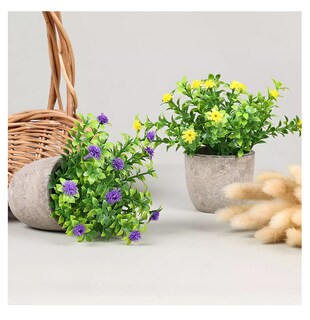 Foto 3 | Foto 3 | Plantas Artificiales Decorativas Simuladas Hogar 6 Piezas
