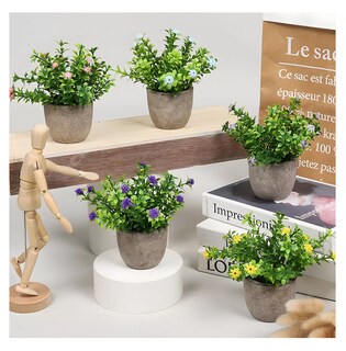 Foto 5 | Foto 5 | Plantas Artificiales Decorativas Simuladas Hogar 6 Piezas