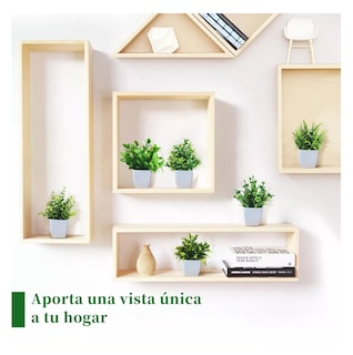 Foto 5 | Foto 5 | Plantas Artificiales Macetas Decorativas Bonsai Hogar 6 Pzs