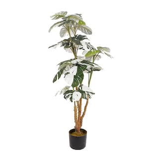 Foto 3 | Foto 3 | Planta Decorativa Monstera Verde Y Blanco Con Maceta Negra