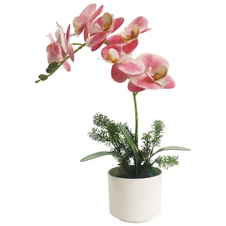 Foto 1 | Foto 1 | Planta Artificial Moderna Con Maceta Decorativa Real Style Orquídea Compacta Pack De 2 Unidades De 40cm De Alto