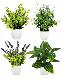 Foto 2 | Foto 2 | Macetas Plantas Artificiales Barro Decoración + Termo De Agua De Regalo Güish