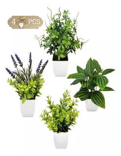 Foto 3 | Foto 3 | Macetas Plantas Artificiales Barro Decoración + Termo De Agua De Regalo Güish