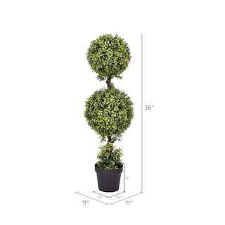 Foto 2 | Foto 2 | Árbol Topiario De Boj Artificial Con Forma De Bola Doble, 90 Cm, Vickerman - Venta Internacional.