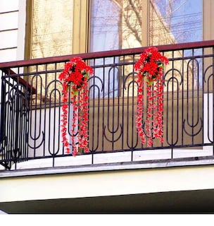 Foto 4 | Foto 4 | Dúo De Elegantes Flores Artificiales Violetas De Alta Calidad Para Decoración Premium