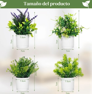 Foto 3 | Foto 3 | Xtellar Set De 4 Plantas Artificiales Premium Con Macetas - La Solución Perfecta Para Dar Elegancia A Tus Espacios