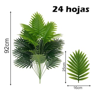 Foto 2 | Foto 2 | Plantas Hojas 24 De Palma Artificiales Decorativas Eo Safe Imports Esi-20478 Verde