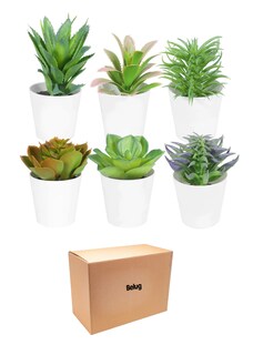 Foto 1 | Foto 1 | Plantas Suculentas Artificiales Macetas Decorativas Bonsai 6 Pzs