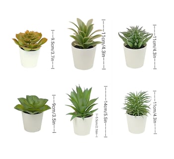 Foto 4 | Foto 4 | Plantas Suculentas Artificiales Macetas Decorativas Bonsai 6 Pzs
