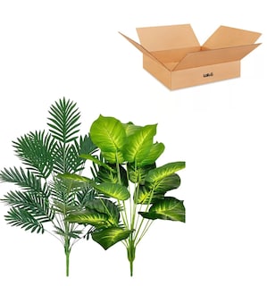 Foto 1 | Foto 1 | 2pz Plantas Hojas De Palma Y Monstera Decorativa 18 Hojas