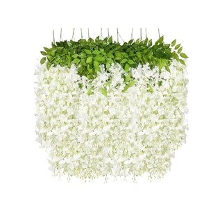 Foto 1 | Foto 1 | Flores Artificiales Malubero de Seda color Blanco 12 Piezas