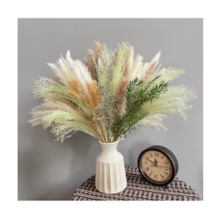 Foto 3 | Foto 3 | 60pcs Pampas Secas Plantas Decorativas Flores Artificiales Verde Claro