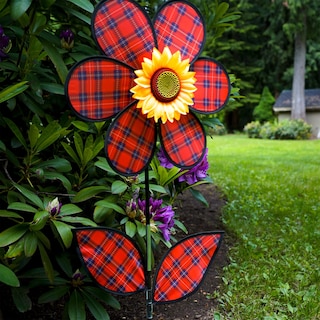 Foto 2 | Foto 2 | Wind Spinner In The Breeze 2651 Sunflower 42 X 40 Cm, Tela Escocesa Roja - Venta Internacional.