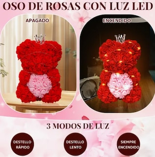 Foto 3 | Foto 3 | Oso Xtellar Rosas Flor Eterna Boda San Valentín Festivo Regalo Mujer