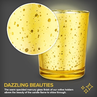Foto 4 | Foto 4 | Portavelas Votive Stock Your Home Gold (paquete De 36) - Venta Internacional.