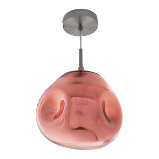 Foto 1 | Foto 1 | Lámpara Colgante Lamina De Acero Cristal Cobre