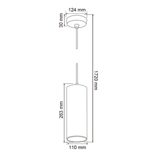 Foto 5 | Foto 5 | Lampara Colgante Cristal Opalino 15w Ctl-8100/s