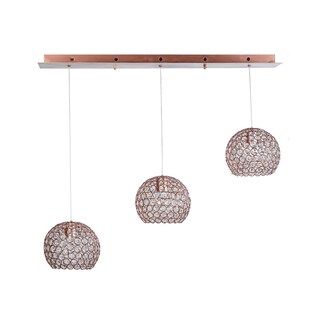 Foto 1 | Foto 1 | Candil 3 Luces Gamalux Globo Cristal Cortado K9 Alto Brillo Gor180/3