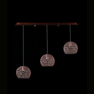 Foto 3 | Foto 3 | Candil 3 Luces Gamalux Globo Cristal Cortado K9 Alto Brillo Gor180/3