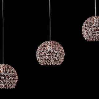 Foto 4 | Foto 4 | Candil 3 Luces Gamalux Globo Cristal Cortado K9 Alto Brillo Gor180/3