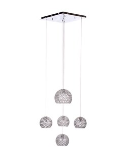 Foto 1 | Foto 1 | Candil Gamalux Globo Gl230 5 Luces Cromado
