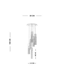 Foto 6 | Foto 6 | Lampara Colgante Gamalux Star color Dorado 6 Luces