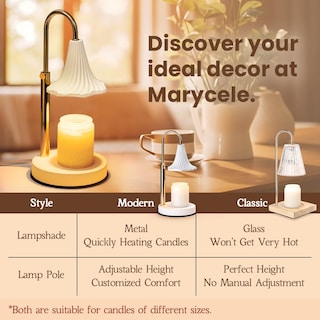 Foto 6 | Foto 6 | Lámpara Calentadora De Velas Marycele Electric Con Temporizador, Juego De 2 - Venta Internacional.