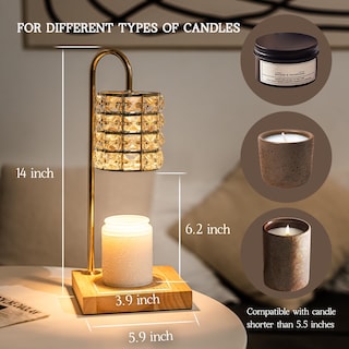 Foto 4 | Foto 4 | Lámpara Calentadora De Velas Marycele Con Temporizador, Calentador De Cera Derretida - Venta Internacional.