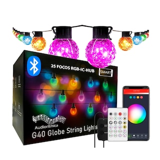 Foto 1 | Foto 1 | Serie De 25 Focos Led Multicolor RGB Ic Hub Smart Bluetooth Con App Audiorítmica Dosyu Bwsl11 5 Metros