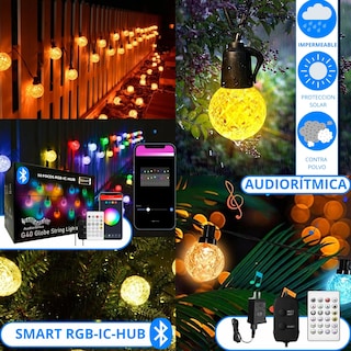 Foto 2 | Foto 2 | Serie De 25 Focos Led Multicolor RGB Ic Hub Smart Bluetooth Con App Audiorítmica Dosyu Bwsl11 5 Metros