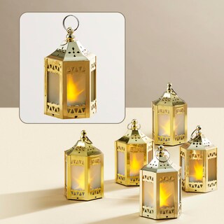 Foto 2 | Foto 2 | Linterna Lamplust Gold Mini Para Centros De Mesa, 6 Unidades, Con Forma De Estrella Led - Venta Internacional.