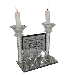 Foto 1 | Foto 1 | Candelabros de Shabat y Festividades de Cristal Fino Judaica CHIC FANTASY C01 Transparente