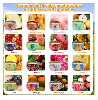 Foto 2 | Foto 2 | Velas Aromáticas De Cera De Soja 16 Piezas