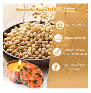 Foto 4 | Foto 4 | Velas Aromáticas De Cera De Soja 16 Piezas