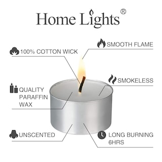 Foto 3 | Foto 3 | Velas Tealight Homelights Sin Perfume, Color Blanco, Paquete De 300 - Venta Internacional.