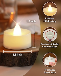 Foto 5 | Foto 5 | Velas De Té Led Sin Llama Homemory, Paquete De 100 - Venta Internacional.
