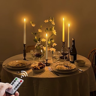 Foto 7 | Foto 7 | Velas Cónicas Sin Llama Homemory Waxy De 28 Cm Con Mando A Distancia, 6 Unidades - Venta Internacional.
