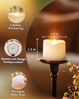 Foto 5 | Foto 5 | Velas De Té Led Sin Llama Homemory, Paquete De 24 - Venta Internacional.